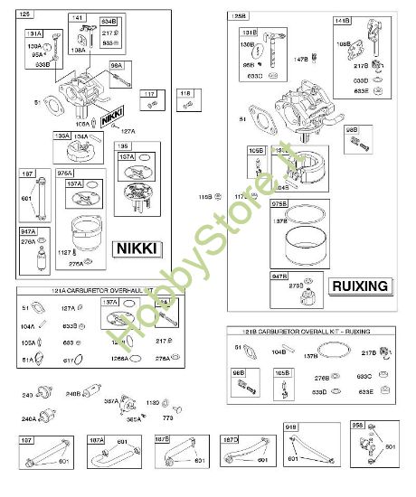 C - Carburatore, alimentazione carburante, kit di revisione carburatore B&S - 31 €¦ 31R777-0007-B1 brand Stihl